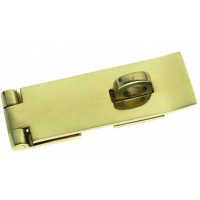 Hasp and Staple polished brass 100mm